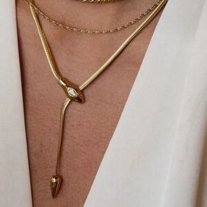 Nwt Non Tarnish Snake Serpentina Necklace